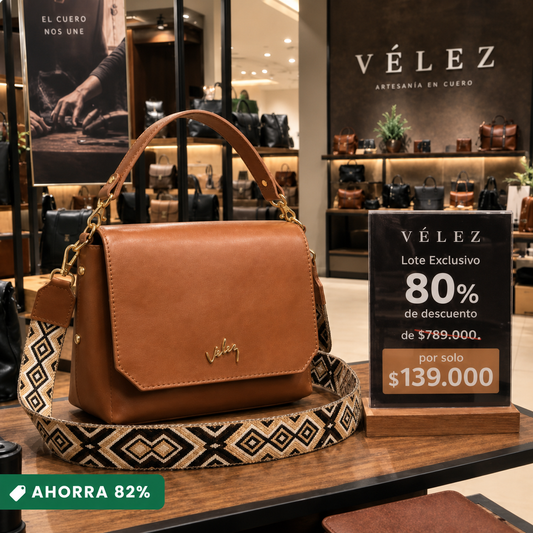 Bolso Carriel Vélez de Cuero Premium - Últimas Unidades Con 80% de Descuento