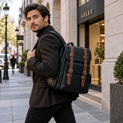 Morral Vélez de Cuero Premium para Hombre – Lote Exclusivo con 70% de Descuento