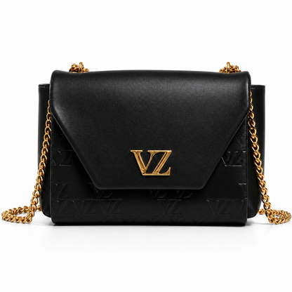 Bolso Vélez Bowling™ de Cuero Premium y Cadena Dorada - Lote Promocional Exclusivo